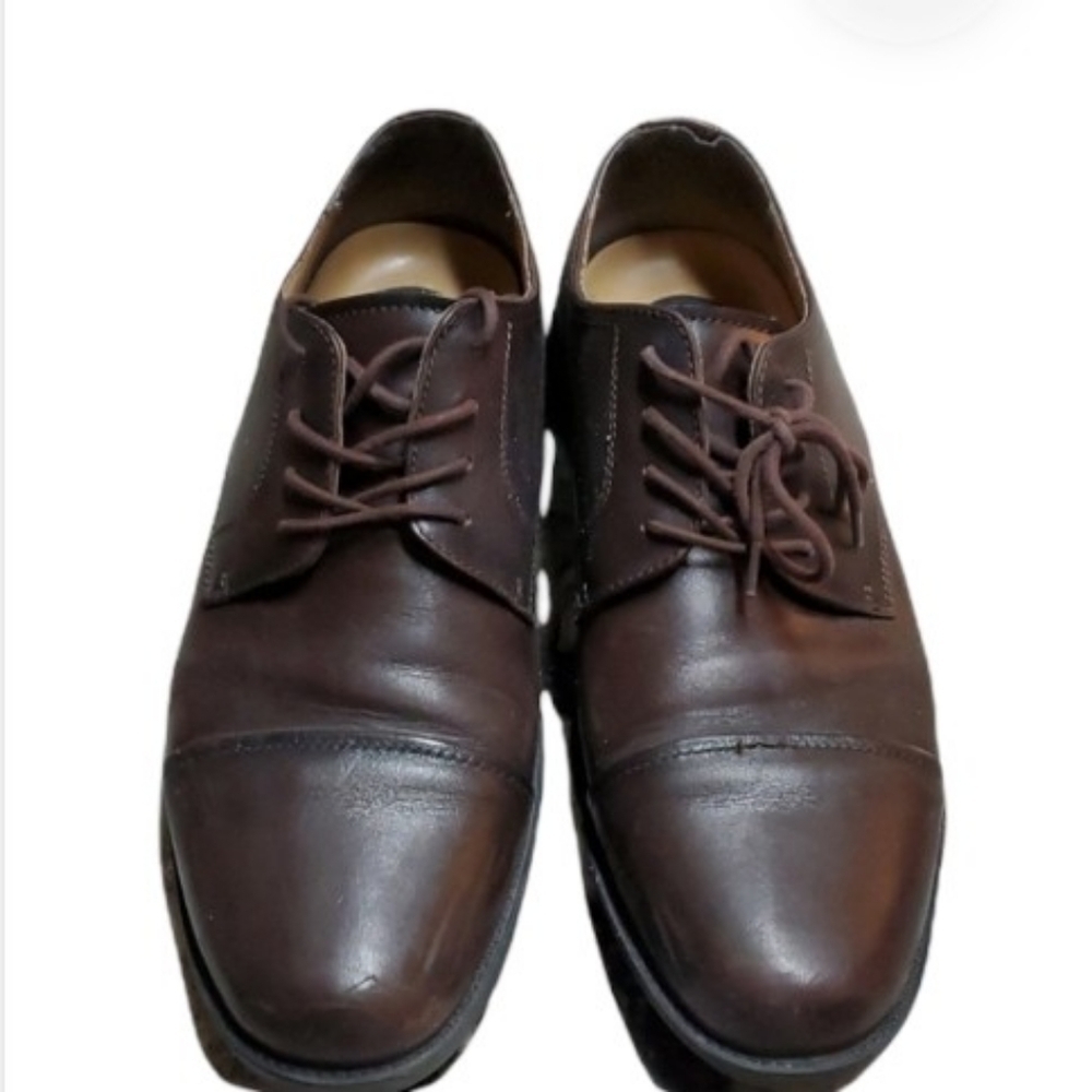 Chaps Loafers Mens 10.5 Dress Shoes Brown Oxford Loafers